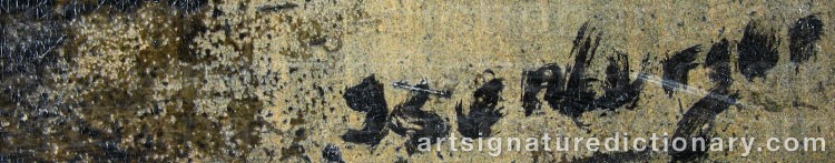 Authentic signature by Eric ISENBURGER on  artwork