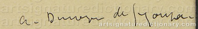 Signature by André Albert Marie DUNOYER DE SEGONZAC