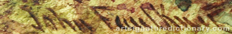 Authentic signature by John FAULKNER on  artwork