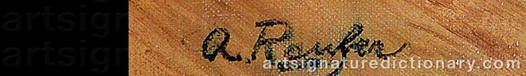 Authentic signature by Anton RAUFER-REDWITZ on  artwork