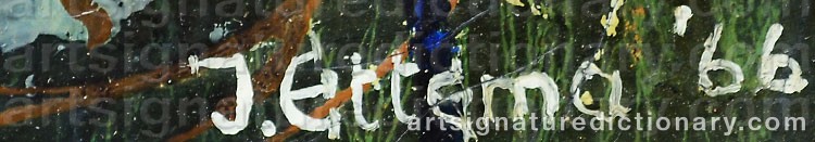 Authentic signature by Johannes ETTEMA on  artwork