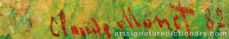 Signature by Claude MONET