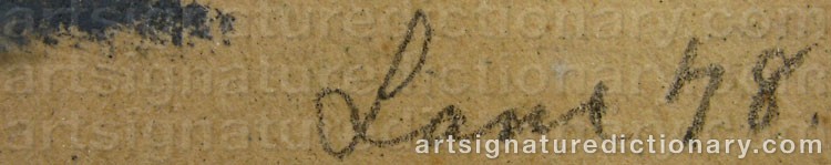 Authentic signature by Lars ‘Lasse’ MADSÉN on  artwork