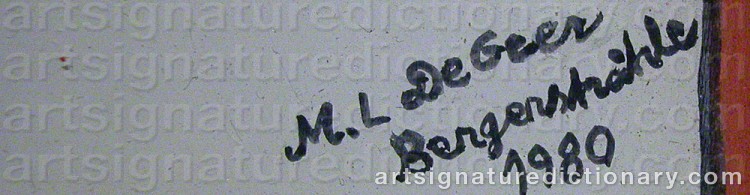 Signature by Marie-Louise EKMAN