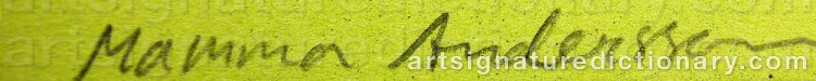 Signature by Karin ‘Mamma’ ANDERSSON