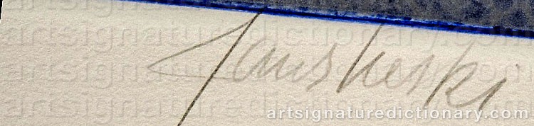 Authentic signature by David JANSHESKI on  artwork