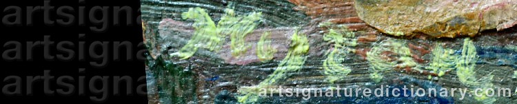 Authentic signature by Volomydyr ZHUGAN on  artwork