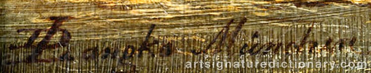 Authentic signature by Dietrich LANGKO on Painting/Watercolour artwork