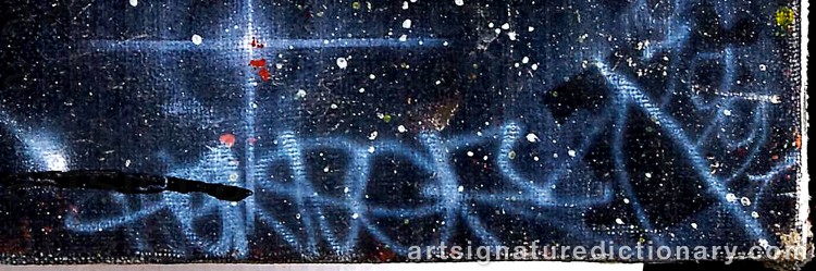 Authentic signature by Carl Mårten WONDER on Painting/Watercolour artwork