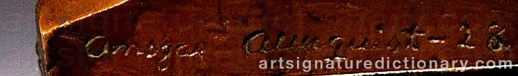 Signature by Ansgar ALMQUIST