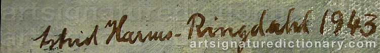 Signature by Astrid HARMS-RINGDAHL