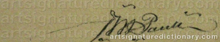 Authentic signature by James PAULI on artwork