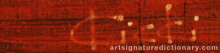 Authentic signature by Kicki RASK on  artwork