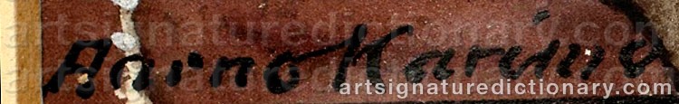 Authentic signature by Aarno KARIMO on Painting/Watercolour artwork