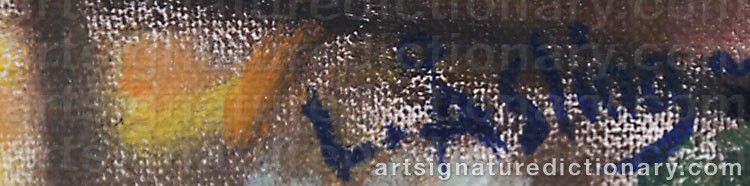 Authentic signature by Lennart ÅSLING on  artwork