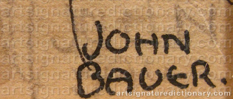 Signature by John BAUER