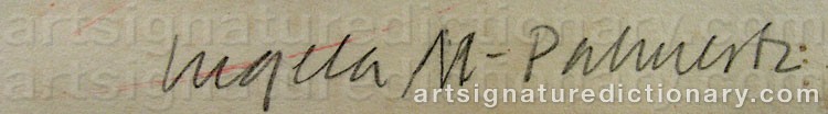 Signature by Ingela PALMERTZ