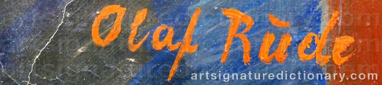 Forged signature of Olaf RUDE