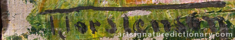 Authentic signature by Torsten TORSTENSON on artwork