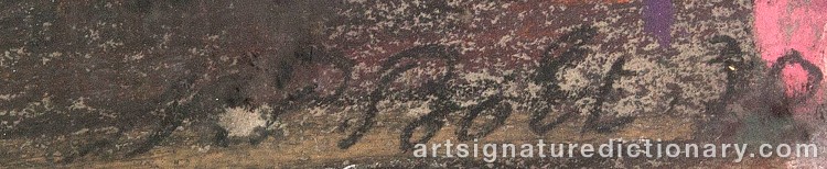 Authentic signature by Niels Peter BOLT on Painting/Watercolour artwork