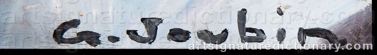 Authentic signature by Georges JOUBIN on Painting/Watercolour artwork