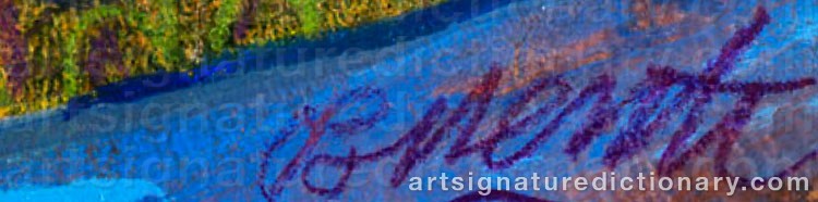 Authentic signature by Antonio POSSENTI on  artwork
