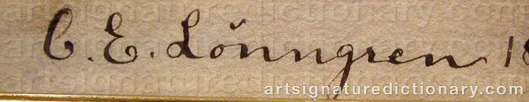 Signature by Carl Ewald LÖNNGREN