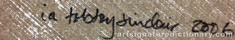 Authentic signature by Maria TOLSTOY SINCLAIR on artwork