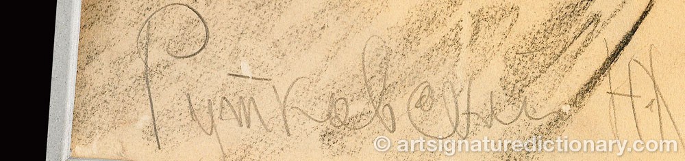 Authentic signature by Nikolai Khristorovich RUTKOVSKY on  artwork