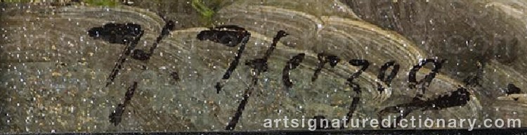 Authentic signature by Hermann Ottomar HERZOG on Painting/Watercolour artwork