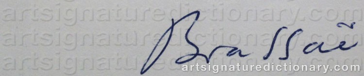 Authentic signature by BRASSAÏ on  artwork