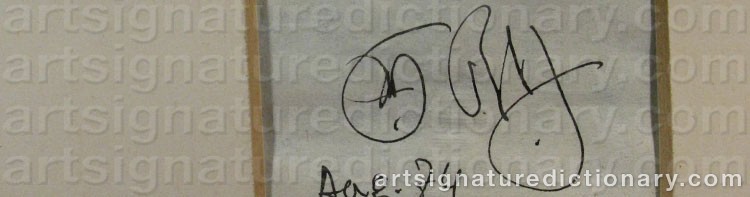 Authentic signature by Ulf RAHMBERG on  artwork