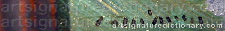 Authentic signature by TASSINARI on artwork