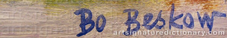 Signature by Bo BESKOW