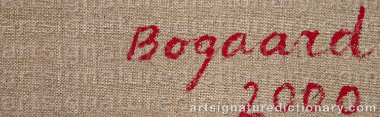 Authentic signature by Tom BOGAARD on  artwork
