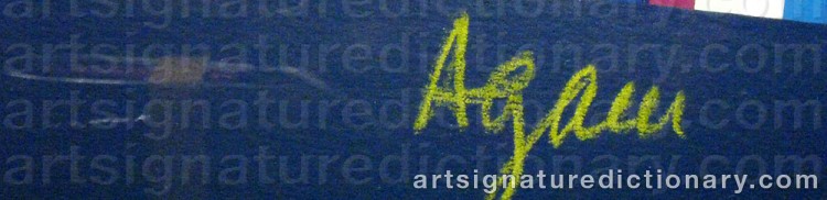 Signature by Yaacov AGAM
