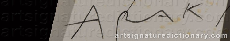 Authentic signature by Nobuyoshi ARAKI on artwork