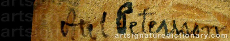 Signature by Axel ‘Döderhultarn’ PETERSSON