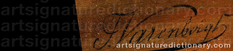Authentic signature by Jan VARENBERGH on artwork