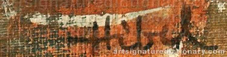 Authentic signature by Edna HIBEL on  artwork