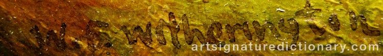 Authentic signature by William Frederick WITHERINGTON on  artwork
