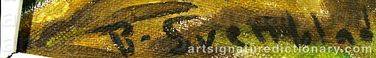 Authentic signature by Bengt SVENBLAD on  artwork