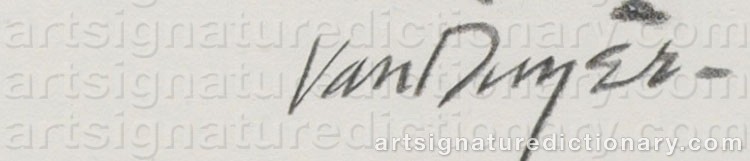Signature by Clarence E. Van DUZER