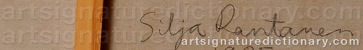 Authentic signature by Silja RANTANEN on Painting/Watercolour artwork