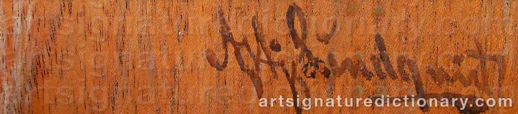 Signature by Axel Hjalmar LINDQVIST