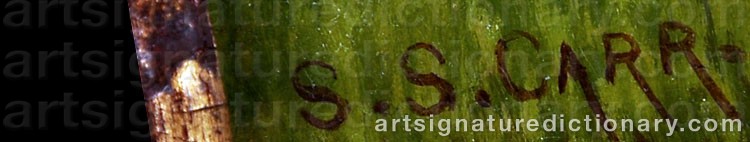 Authentic signature by Samuel Simpson CARR on artwork
