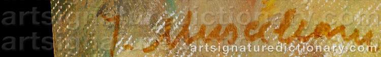 Authentic signature by Ion MUSCELEANU on artwork