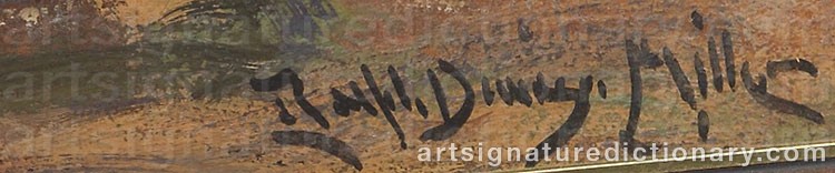 Authentic signature by Ralph Davidson MILLER on  artwork