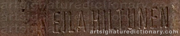 Authentic signature by Eila HILTUNEN on Sculpture artwork