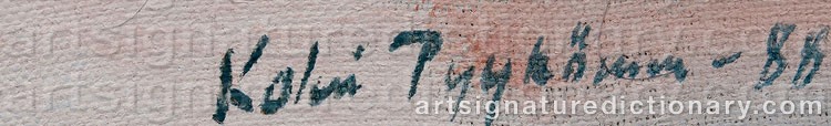 Authentic signature by Kalevi PYYKÖNEN on artwork